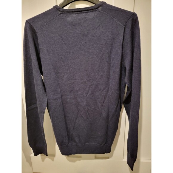 NEW w/Tags Ben Sherman Mens Merino Navy Crew Neck Size Small MSRP $120.00 - Picture 3 of 3